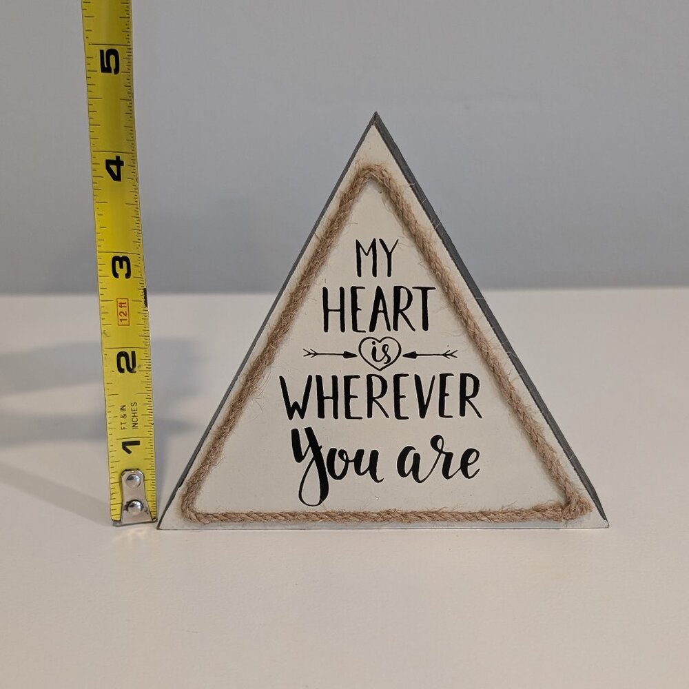 "My Heart is Wherever You Are" Decorative Plaque - Picture 2 of 3